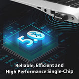 Bluetooth Adapter For Pc, Bt 5.0 Edr Nano Usb Dongle, Fast Transfer, Bluetooth Headphones Headset Speakers Keyboard Mouse, Win 10/11 Plug-N-Play, Linux/Mint 21 Plug-N-Play, Bt-8500