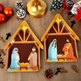 50Pcs Easter Nativity Paper Plates Jesus Religious Themed Party Supplies For Easter Christmas Holy Night Celebrations Disposable Dessert Plates For Nativity Birthday Holiday Decorations