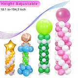 2 Sets Adjustable Balloon Column Stand Kit, Metal 9 Feet Balloon Stands For Floor, Balloon Tower Decorations For Baby Shower Graduation Birthday Wedding Party