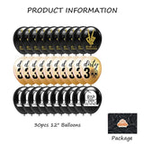 30Pcs Gold, Black 'Rip Twenties' 12 Inch Balloons, Unisex 30Th Birthday Party Decorations