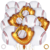 13-Piece Baseball Balloon Set – 20" Glove Foil Balloons & Sports-Themed Party Decorations for Birthdays & Baby Showers