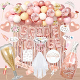 116pcs Bachelorette Party Kit with Sash, Veil, Crown, Props & Wedding Decor