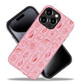 Case For Iphone 16 Pro,Frosted 2-Layer Durable Case For Girl Women,Pink Seashells Stamps Beachy