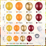 Fall Balloon Garland Kit: Orange, Gold & Burgundy Autumn Decor (124pcs)