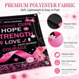 Breast Cancer Awareness Month Backdrop Banner, 72" x 43" Pink Ribbon Decor