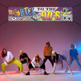 Back to the 90s Party Banner – Retro Hip Hop Graffiti Backdrop Décor