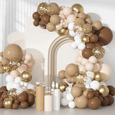 129pcs Brown Balloon Garland Kit for Baby Shower, Safari & Birthday Party Decor