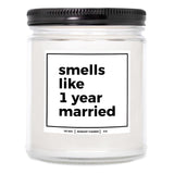 You Nique Designs 1St Wedding Anniversary Candle - One Year Candle Gifts - 1 Year Anniversary Candles For Wife, Husband, Couples, Him, Her - First Wedding Anniversary (Mahogany Teakwood)