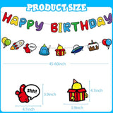 Among Birthday Banner- Space Happy Birthday Banner, Among Game Birthday Party Decorations For Boys, Among Themed Happy Birthday Sign For Boys 1St 2Nd 3Rd Party Baby Shower