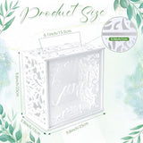 White Wedding Card Box With Acrylic Windows, Pvc Gift Card Box For Wedding Reception Decorations, Money Gift Honeymoon Fund Boxes For Party Reception Anniversary Bridal Baby Shower Decorations