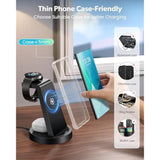 Wireless Charger For Samsung: 3 In 1 Wireless Charging Station For Samsung Galaxy Watch 7 6 5 4 3 Pro Classic Galaxy Buds - Charger Dock Stand For S25 S24 Ultra S23 S22 S21 Note Z Fold Android