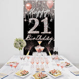 21St Birthday Decoration For Her, Happy 21St Birthday Door Backdrop Ba