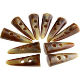 10Pcs Large Horn Imitation Tooth Toggle Buttons Compatible With Coat J