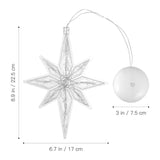 Christmas Star Window Light, Led Star Hanging Christmas Lights With Suction Cup Battery Operated Bethlehem Star Light Fo