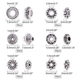 300pcs Antique Silver Spacer Beads – 6 Styles Tibetan Alloy for Jewelry DIY