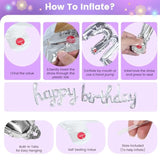 Purple Birthday Party Decorations For Girls Women, Lavender Purple And Sliver Butterfly Party Decor Set Including Happy Birthday Banner, Balloons Arch Kit ,Fringe Curtain Background