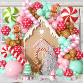 126-Piece Gingerbread Balloon Arch Kit for Christmas and New Year Party Decor
