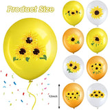 45 Pieces Sunflower Balloons Decorations 12 Inch Sunflower Yellow White Balloons For Summer Honeybee Themed Party Baby Shower Birthday Wedding Party Decorations Supplies