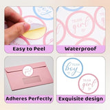 60Pcs Team Boy Or Girl Gender Reveal Stickers, 2 Inch Pink Or Blue Baby Shower Stickers, Gender Reveal Decorations For Party Games Supplies