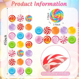 8Pcs Candyland Party Decorations, Candy Garland & Giant Lollipop Hanging Swirls
