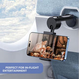 2 Pack Airplane Phone Holder – Travel Essentials Accessories For Flight, Cruise, Car, Desk – Universal Foldable Cell Phone Stand Mount – Mini Size Hands-Free For Iphone, Samsung, Android
