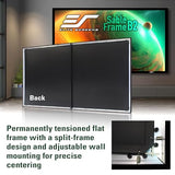 120" Fixed Frame Projector Screen 16:9, 4K/8K UHD CineWhite UHD-B, ISF Certified, UST/Short/Standard Compatible, SB120WH2
