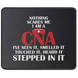 Nothing Scares Me Cna Nurse Gift Mouse Pad - Certified Nursing Assistant Gifts - Nursing Gift For Registered Nurses Mouse Mat 9.5 Inch
