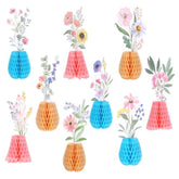9Pcs Honeycomb Wildflower Party Decorations, Spring Wildflower Table Centerpieces For Birthday Wedding Baby Shower, Wildflowers Party Supplies For Home Decor, Mother'S Day, Graduation, Garden Events