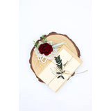 Set Of 6 Burgundy Wedding Wrist Flower Wine Red Floral Wrist Corsage Bridal Rose Leaf Hand Flowers For Bride And Bridesmaid Festival Prom Engagement