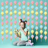 12 Pcs Ice Cream Birthday Party Decorations Pastel Banners Garland Kit Ice Cream Themed Hanging Swirls Streamers Birthday Party String For Summer Beach Baby Shower 1St Girl Favor Party Supplies Decor
