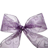 Swirl Wired Sheer Glitter Ribbon, 2-1/2-Inch By 50-Yard Spool, Purple/