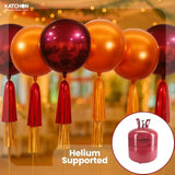 Metallic Maroon Orange Foil Balloons 22Inch 6Pack 4D Balloons for Fall Halloween Thanksgiving Decor