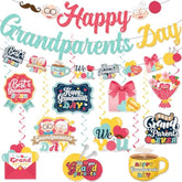 Grandparents Day Decorations, Happy Grandparents Day Banner Hanging Swirls And Grand Parents Day Garland For Grandma And Grandpa Party Supplies