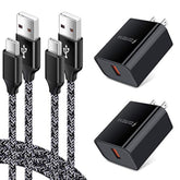 Adaptive Fast Charger For Samsung Galaxy S25 S24 S23 S22 S22+ S22 Ultra S21 S20 Fe S20+ S10 S9 A21 A51 A71 A11 A10E A16 A15 A56 Note 20 Ultra, 18W Quick Charge Wall Charger Type C Fast Charging Cable