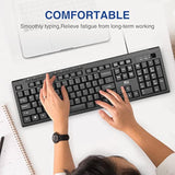 Rk907 Ultra-Slim Compact Usb Wired Keyboard For Mac And Pc,Windows 10/8 / 7 / Vista/Xp (Black) (1Pcs)