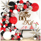 All-In-1 Red Black And White Balloon Arch Kit For Red And Black Birthday Party Decorations – Reds And Blacks Balloons For White Black And Red Balloon Garland Kit – Graduation Black And Red Balloons