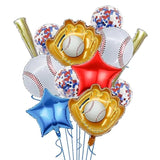 Baseball Party Balloons – Glove, Bat, Confetti Foil Balloons for Birthday & Baby Shower