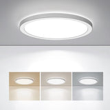 9 Inch LED Flush Mount Ceiling Light 18W 3CCT Ultra Thin White Fixture