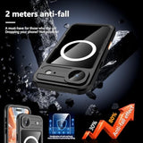 Magnetic For Iphone 17 Air Case-Waterproof, Built-In Screen & Camera Protector-Ip68 Underwater Full Body 16Ft Military Dropproof Shockproof Case For 17 Air 6.6''- Black