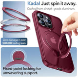 360° Rotating Magnetic Stand Ring Holder for iPhone 14 Pro Case, MagSafe Compatible, Shockproof MIL-Grade, 6.1 Inch, Red