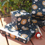 Baseball Kraft Wrapping Paper For Kids - 17 Inches X 33 Feet (47 Sq. Ft. Ttl.) - Baseball Glove And Ball Design Birthday Gift Wrap For Baby Shower, Birthday, Party, Holiday, Boys Girls