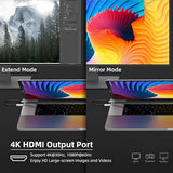 Usb C Hub- Dongle Usb C Adapter For Macbook Pro, 6 In 1 Usbc To Hdmi Multiport