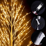 3 Pack Light Up Birch Tree, 4Ft 96 Led/ 5Ft 120 Led/ 8Ft 240 Leds Pre Lit Birch Christmas Tree For Xmas Indoor Outdoor Home Party Garden Decor