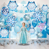 14Pcs Snowflake Balloons Snowflake Frozen Balloons For Christmas Winter Wonderland Party Decorations,Snowflake Aluminum Foil Mylar Balloons For New Year Birthday Theme Party Supplies.