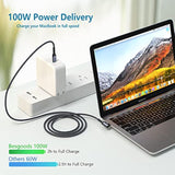 Usb C To Usb C Cable 100W, 3Ft 90 Degrees 10Gpbs 4K Video And Audio,Usb 3.1 Gen 2 Cable For Usb C Hub, Macbook Pro, Ssd Hard Drive, Galaxy S24, Iphone 16/15, Type C Laptops, Black,2-Pack