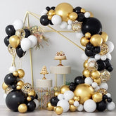 Black Gold Balloon Arch Kit – 124pcs for Party, Graduation, Birthday, Wedding & More