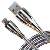 Usb-A To Micro Usb Fast Charging Cable, Zinc Alloy Metal Braided Extra Durable Usb2.0 Sync And Charging Cord Sync For Android Phones Devices, 3 Ft, Silver, Pets Chewing Proof