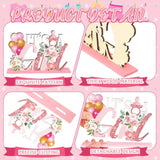 6 Pcs Spring Floral Baby Shower Wooden Centerpieces β "It's a Girl" Table Decor