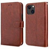 Detachable Wallet Case For Iphone 13 Mini Rfid Blocking Card Slots Holder Premium Pu Leather Magnetic Kickstand Shockproof Wrist Strap Removable Flip Protective Cover 5G 5.4 Inch (Brown)