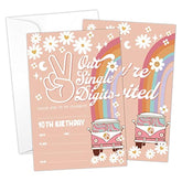 10Th Birthday Fill-In Invitations Cards With Envelopes (20 Count)?Out Single Digits 10Th Birthday Party Supplies Decorations, Birthday Invites For Boys/Girls - A43